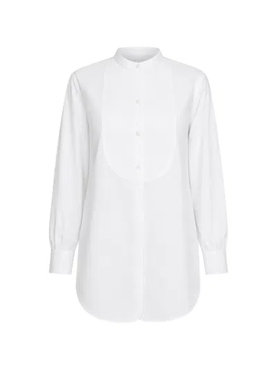 The Row Evette Bib-front Shirt In White
