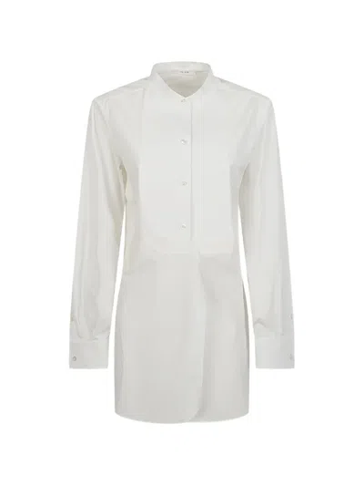 The Row Evette Long White Shirt
