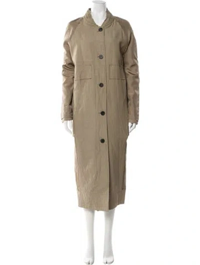 Pre-owned The Row Evia Wool Trench Coat W/ Tags In Neutral