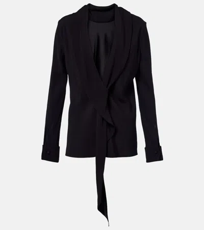 The Row Evo Draped Top In Black