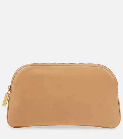 The Row Ew Circle Leather Pouch In Multi