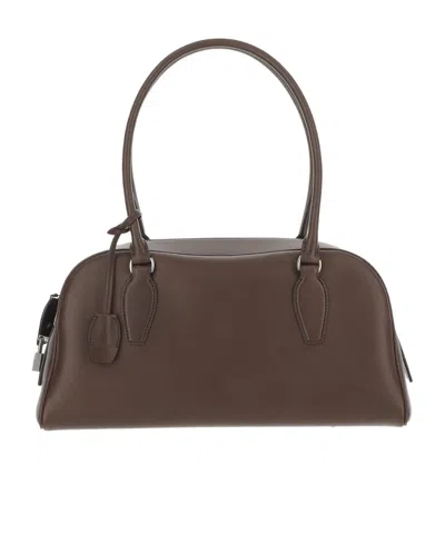 The Row E/w India Shoulder Bag In Brown