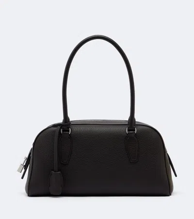 The Row E/w India Small Leather Shoulder Bag In Brown