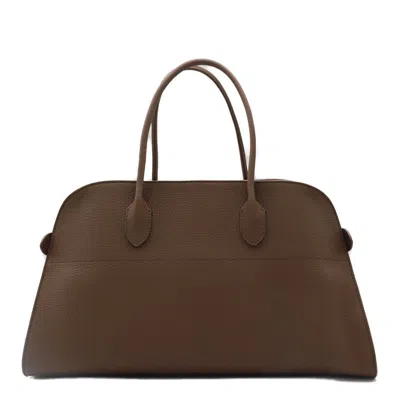 The Row Ew Margaux Top Handle Bag In Brown