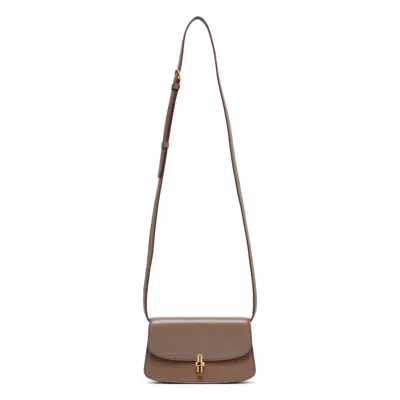 The Row E/w Sofia Brown Crossbody Bag In Cuir Pld