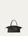 The Row Ewa Curved Top-handle Bag In Leather In Black