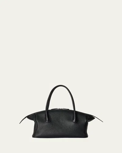 The Row Ewa Curved Top-handle Bag In Leather In Black