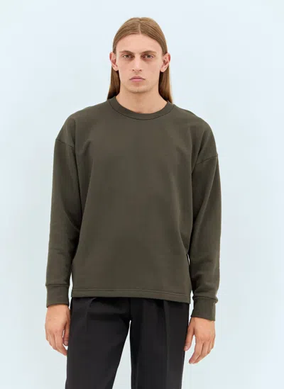 The Row Ezan Long-sleeve T-shirt In Brown