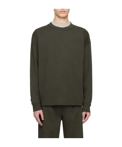 The Row Ezan T-shirt With Long Sleeves In Black