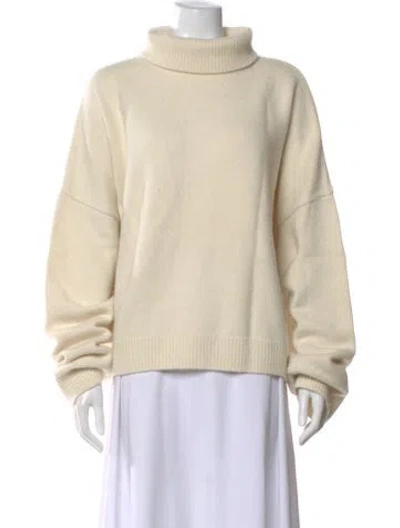Pre-owned The Row Ezio Sweater Merino Wool Sweater In Neutral