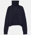 The Row Hensi Turtleneck Sweater In Blue