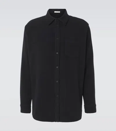 The Row Ezra Cashmere-blend Shirt In Blue