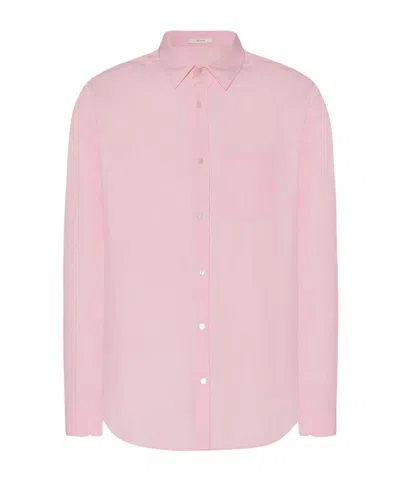 The Row Miller Cotton Shirt In Lhb Light Brick