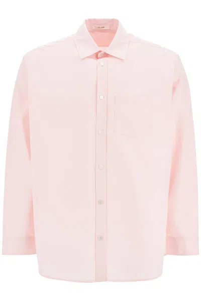 The Row Ezra Pocket Shirt With In Pink