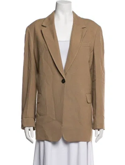 Pre-owned The Row Ezri Silk Blazer In Brown