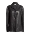 The Row Black Fabian Leather Jacket In Black
