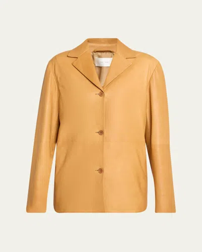 THE ROW FABIAN SINGLE-BREASTED LEATHER JACKET