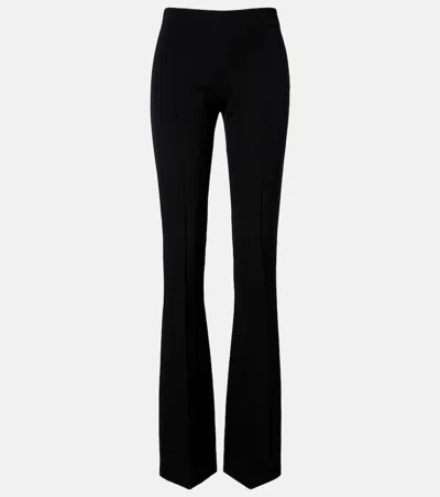 The Row Fabien Wool Cady Flared Pants In Black