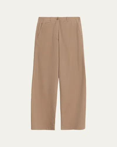 The Row Fadry Cotton Gabardine Wide-leg Carpenter Pants In Neutral