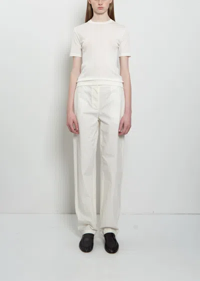 The Row Fael Cotton Pant In White
