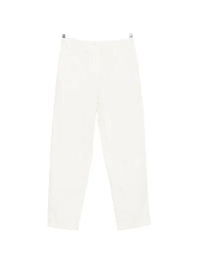 The Row Fael Cotton Trousers In White