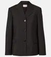 The Row Faelan Wool And Mohair Jacket In Black