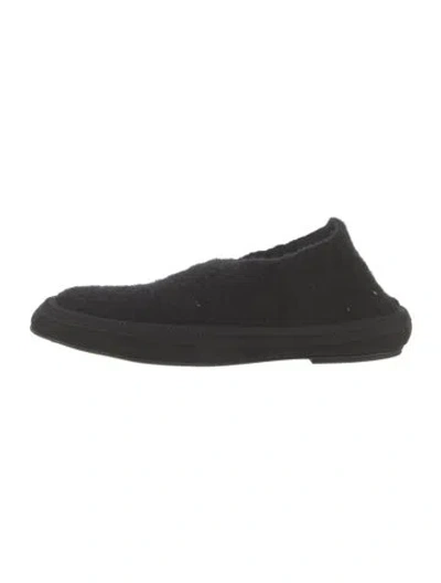 Pre-owned The Row Fairy Wool Mules Slippers In Black