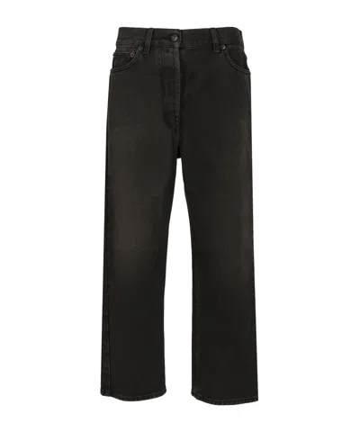 The Row Falesia Cropped Straight-leg Jeans In Black
