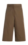 The Row Falk Twill Bermuda Shorts In Brown