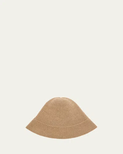 The Row Falken Wool Beanie In Beige Melange