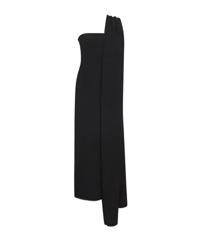 The Row Fanny Dress In Wool In Black