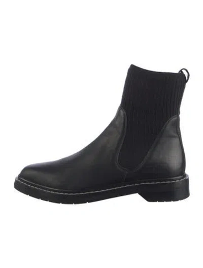 Pre-owned The Row Fara Leather Chelsea Boots In Black