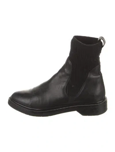 Pre-owned The Row Fara Leather Chelsea Boots In Black