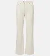 The Row Fargo Rigid High-rise Straight-leg Jeans In White