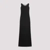 The Row Farissa Maxi Slip Dress In Dgm Dark Grey Melange