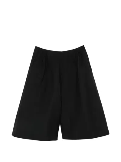 The Row Fauna Pleated Tailored Shorts In 블랙