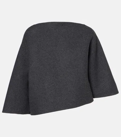 The Row Faure Wool-blend Top In Black