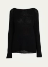 THE ROW FAUSTO BOAT-NECK OPEN-KNIT SILK SWEATER