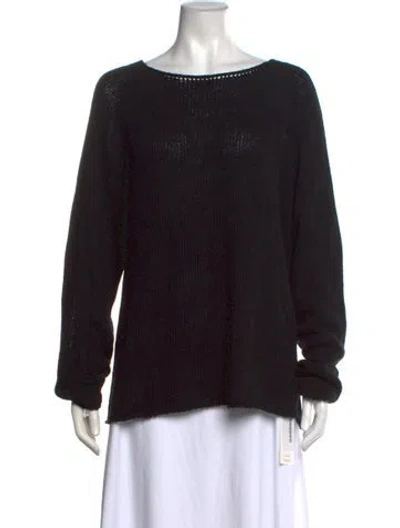 Pre-owned The Row Fausto Silk Sweater In Black