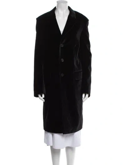 Pre-owned The Row Faux Fur Coat In Black