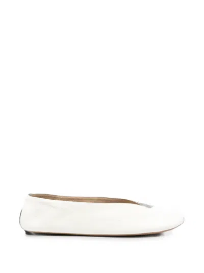 The Row Fay Ballet Flats In White