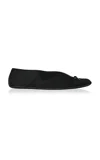 The Row Fay Bow Wool Flats In Black
