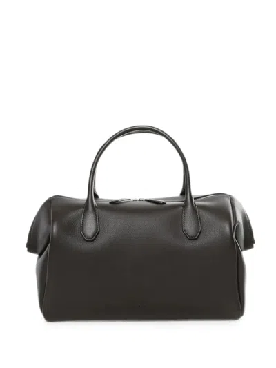 The Row Faye Leather Tote Bag In Brown