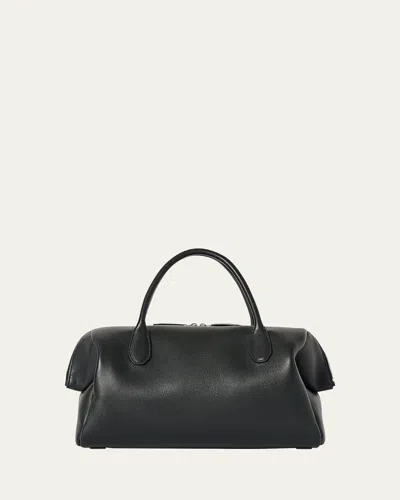 The Row Faye Rounded Top-handle Bag In Leather In Black