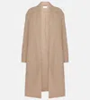 The Row Fedra Cashmere And Cotton Coat In Beige