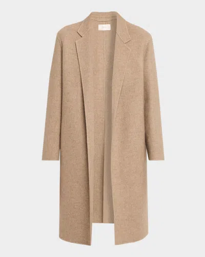 The Row Fedra Cashmere Open Coat In Brown