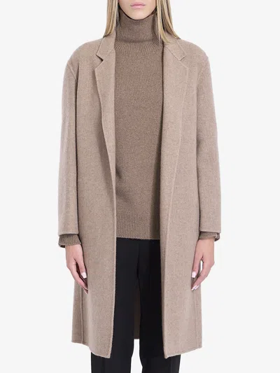The Row Cashmere Open Coat In Gray