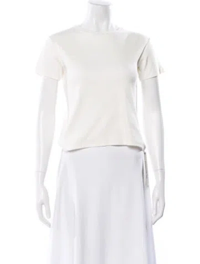 Pre-owned The Row 'fedra' Crew Neck T-shirt In White