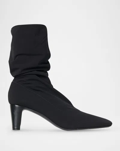 The Row Felice Stretch Neoprene Boots In Black