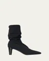 The Row 65mm Felice Stretch Ankle Boots In Black